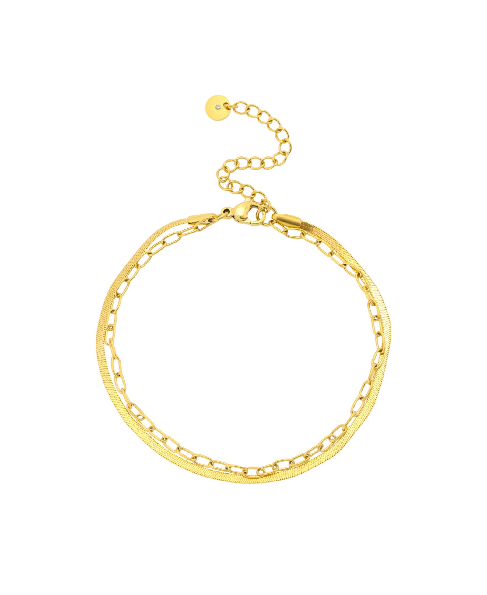 Многослойный браслет Unwritten x Moda Sport Waterproof Paperclip and Herringbone Chain