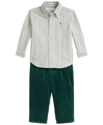 Детский хлопковый оксфордский комплект из рубашки и брюк из вельвета Polo Ralph Lauren, 2-piece set