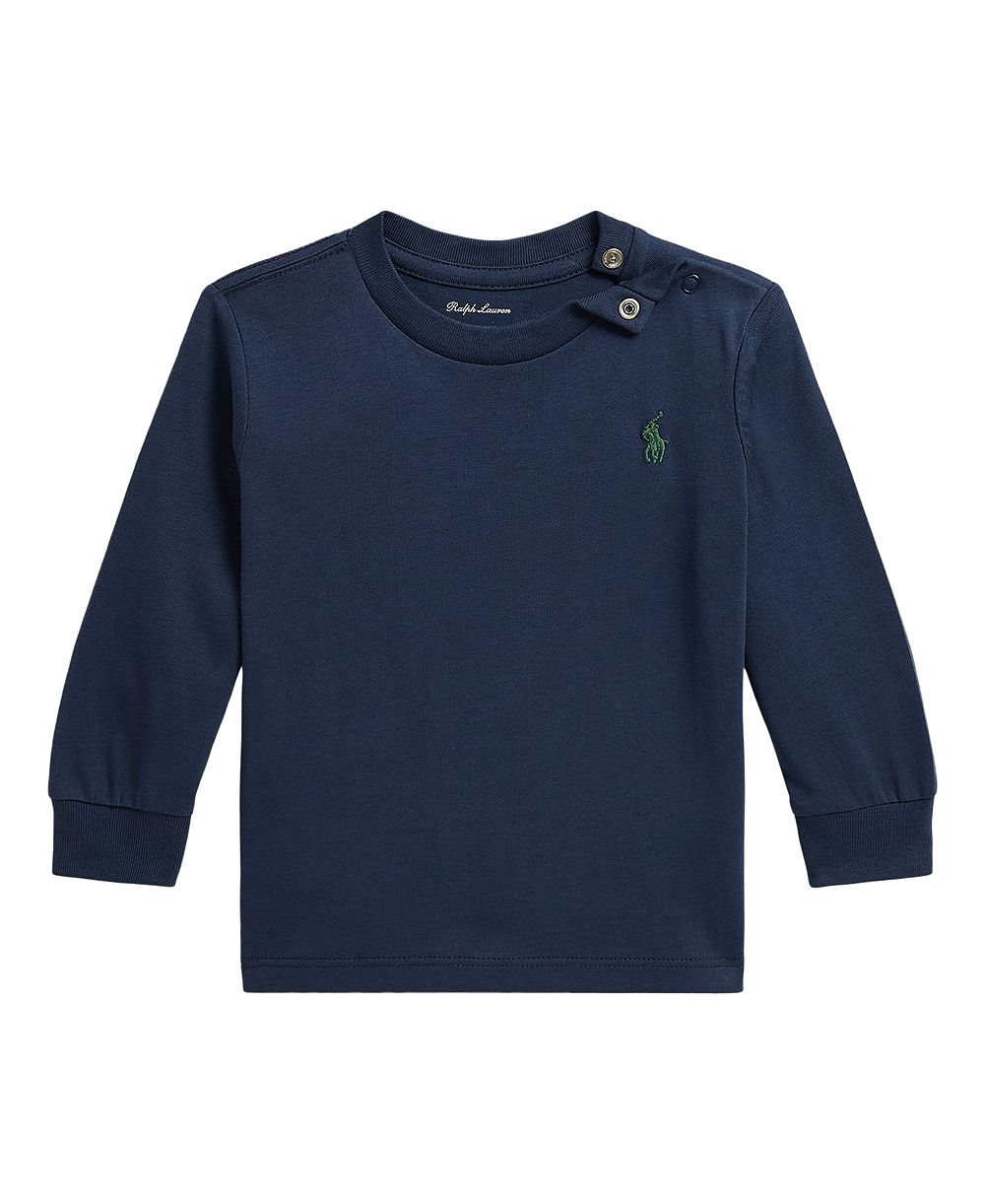 Мужская футболка Polo Ralph Lauren Baby Boys' Cotton Jersey Long-Sleeve с длинным рукавом