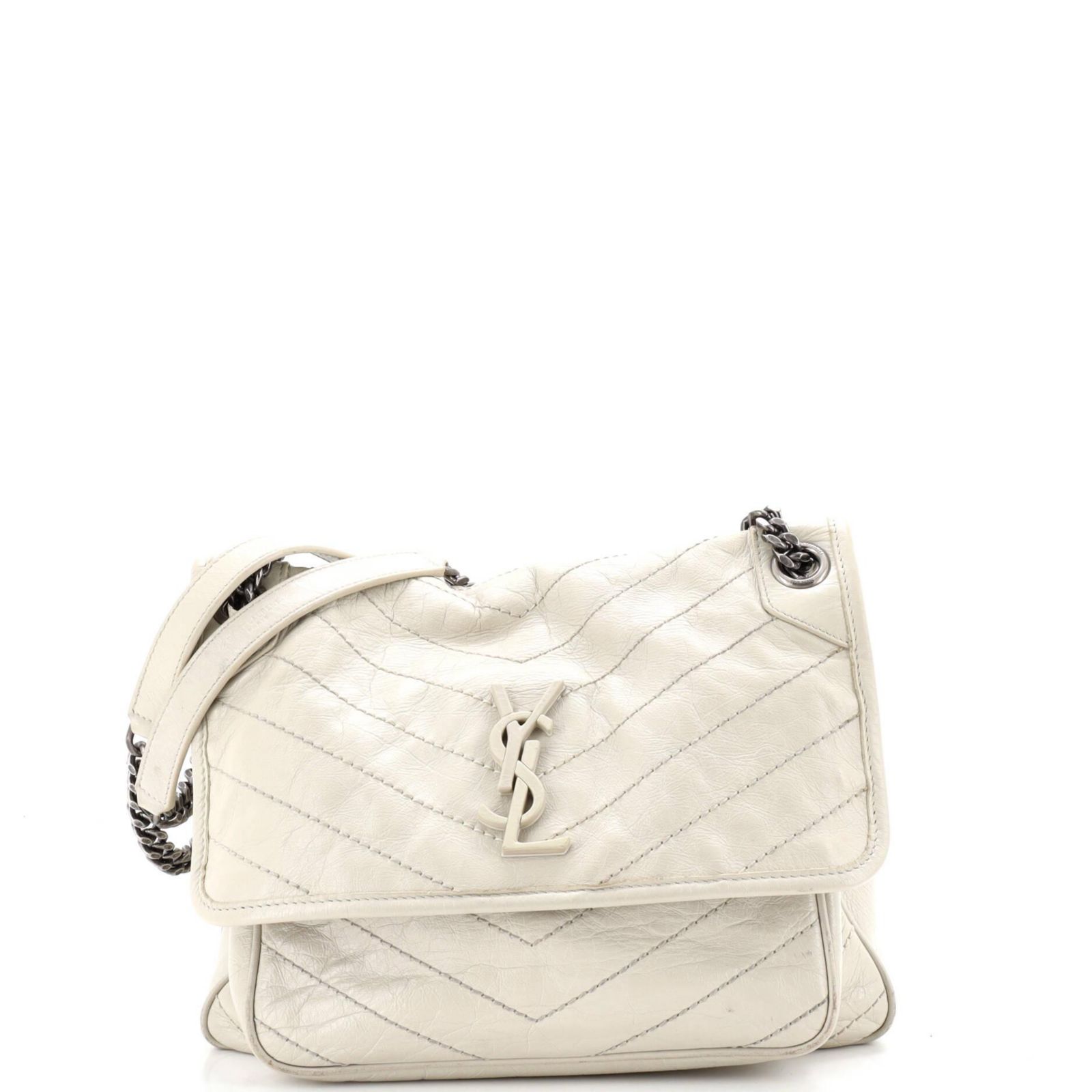 Сумка Saint Laurent Niki Chain Flap кожаная matelasse chevron