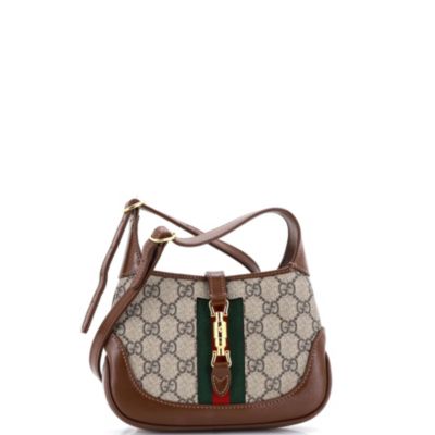 Pre-Owned Gucci Mini Jackie 1961 Hobo GG Coated Canvas