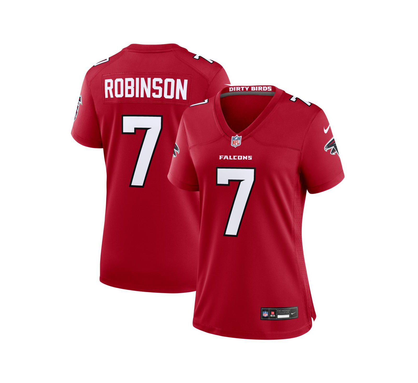 Женская игровая джерси Nike Bijan Robinson Red Atlanta Falcons