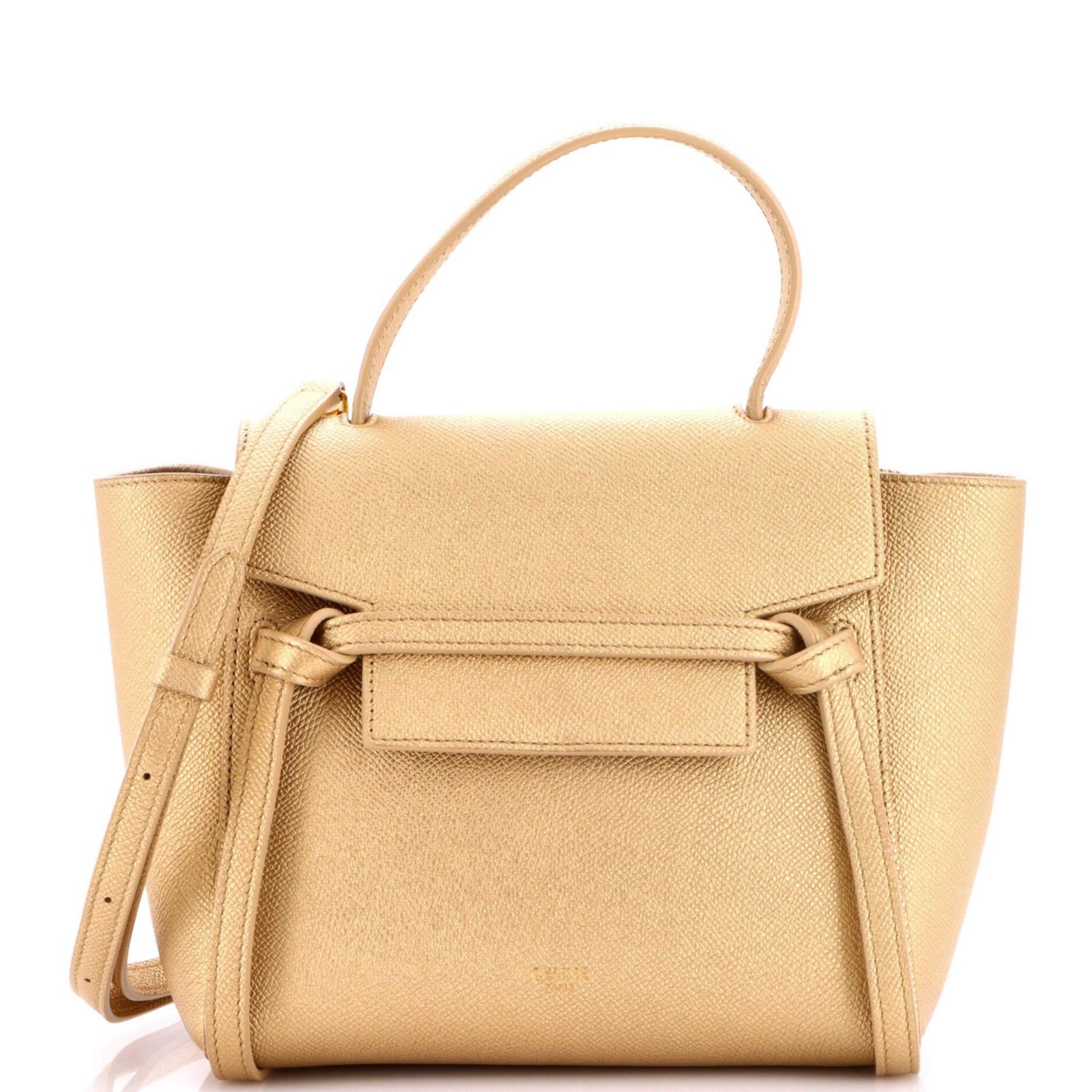 Pre-Owned Celine Nano Belt Bag Textured Leather