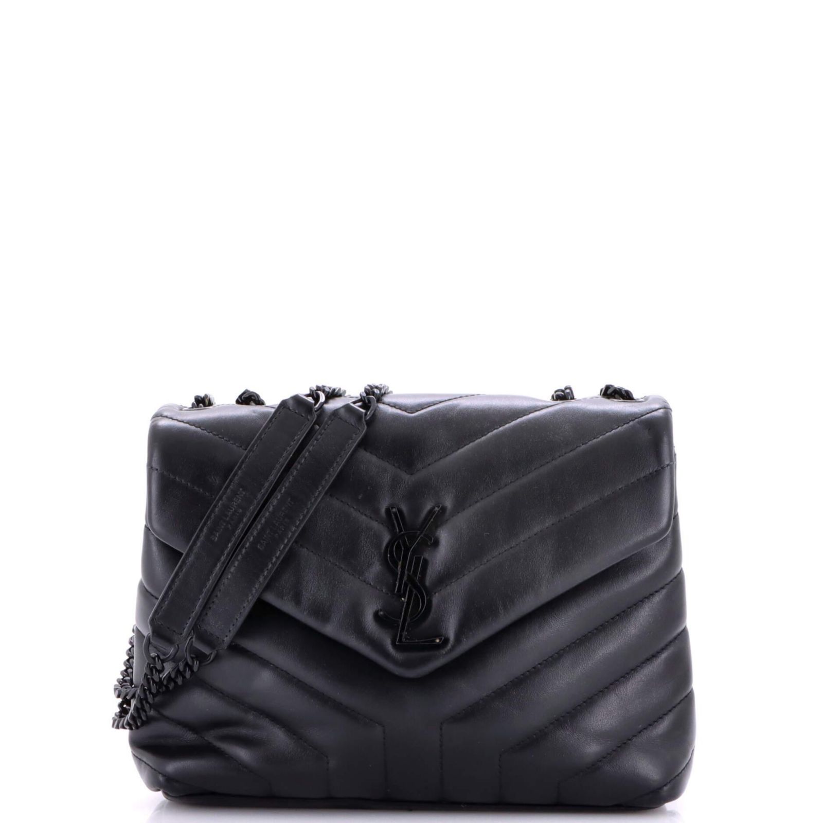 Pre-Owned Saint Laurent Small Loulou Shoulder Bag Matelasse Chevron Leather