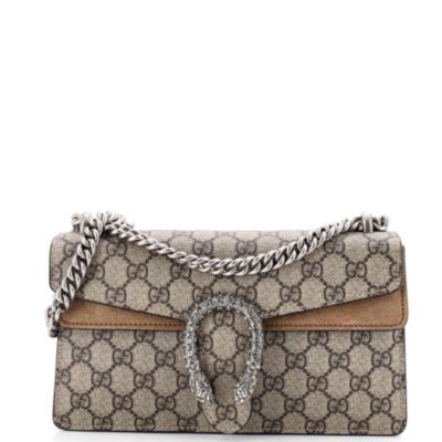 Б/у маленькая сумка Gucci Dionysus GG Coated Canvas с кристаллами