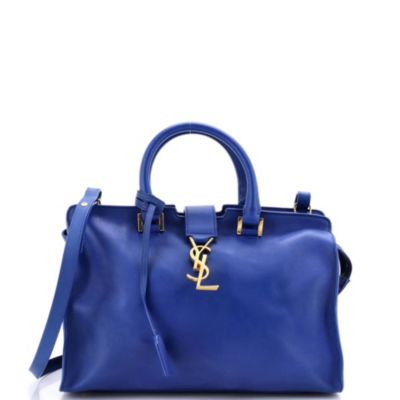 Маленькая кожаная сумка Saint Laurent Monogram Cabas Pre-Owned