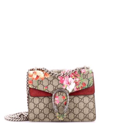 Мини-сумка Gucci Dionysus с принтом Blooms из покрытия GG Coated Canvas