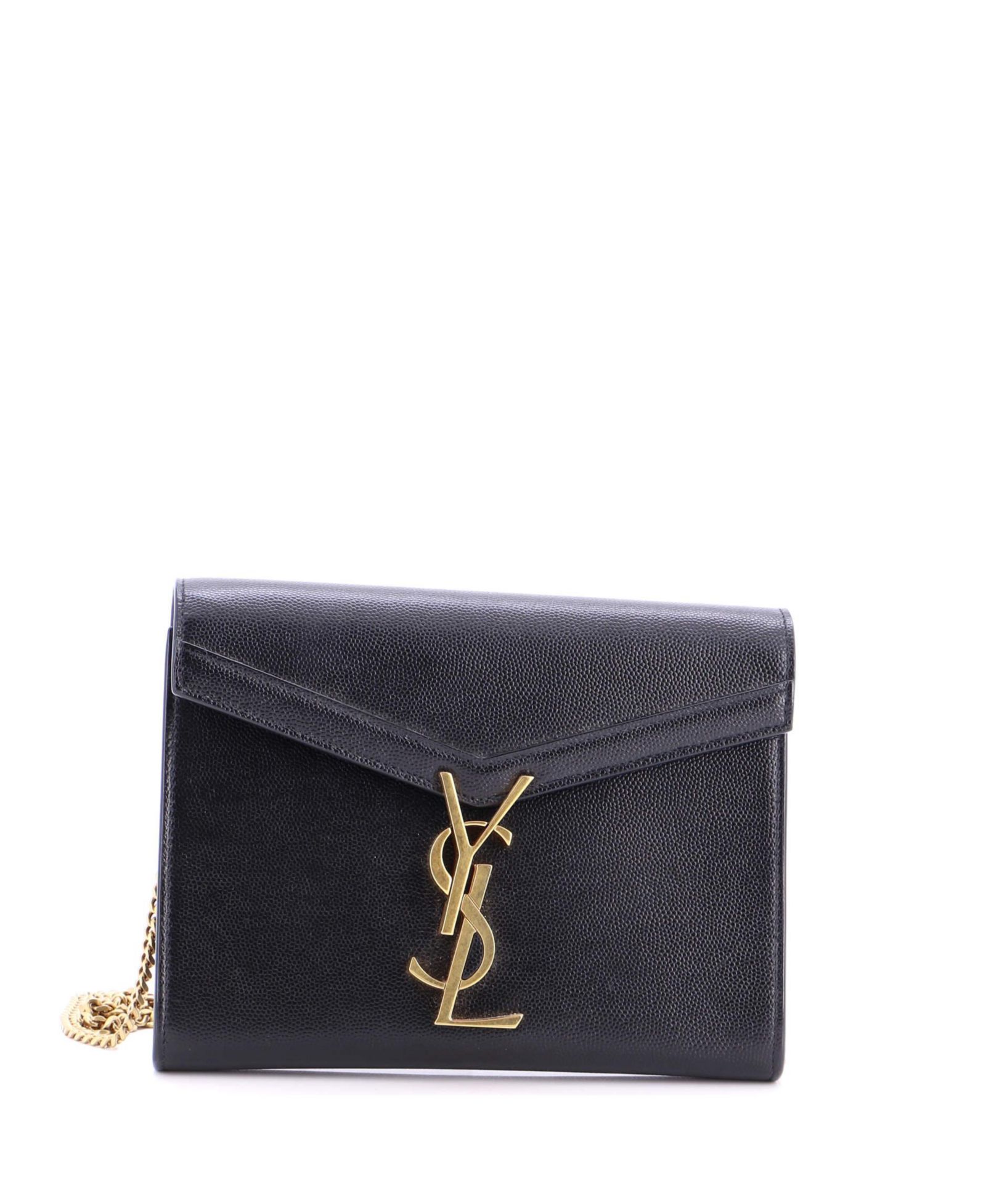 Pre-Owned Saint Laurent Small Cassandra Chain Shoulder Bag Leather