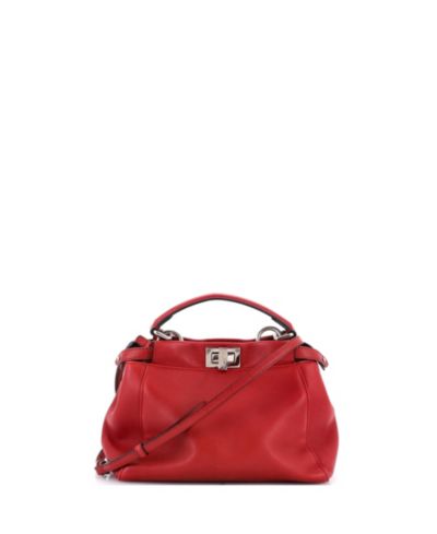 Pre-Owned Fendi мини-сумка Peekaboo из кожи