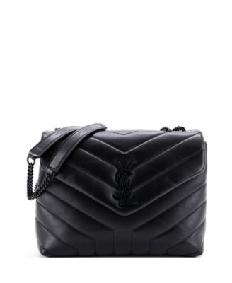 Б/у кожаная сумка Saint Laurent Small Loulou Shoulder Matelasse Chevron