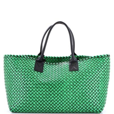 Сумка-тоут Bottega Veneta Cabat Intrecciato из телячьей кожи, б/у