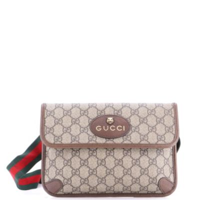 Сумка через плечо Gucci Small Neo Vintage Flap Messenger GG Coated Canvas, Pre-Owned