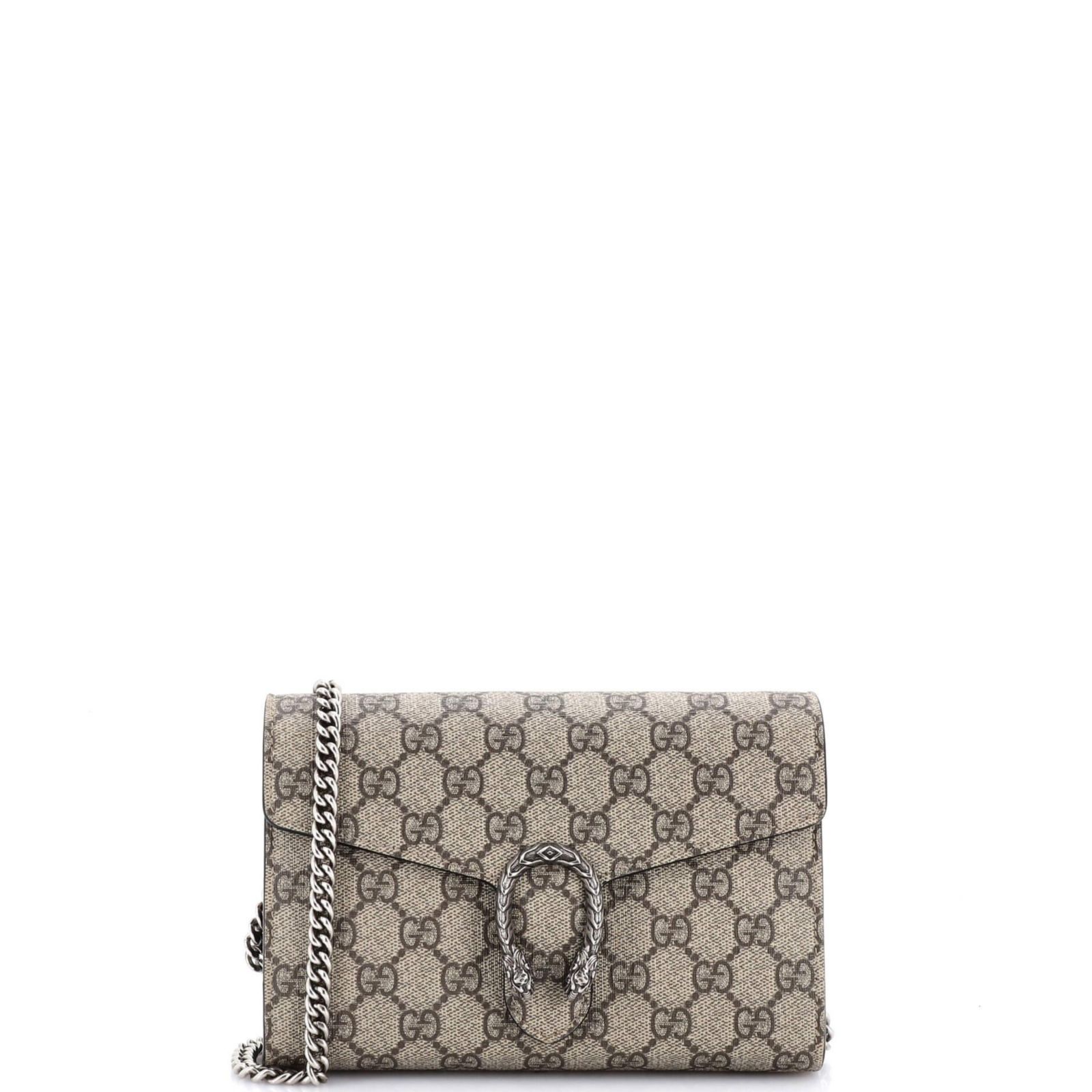 Кошелек Pre-Owned Gucci Small Dionysus Chain Wallet GG Coated Canvas