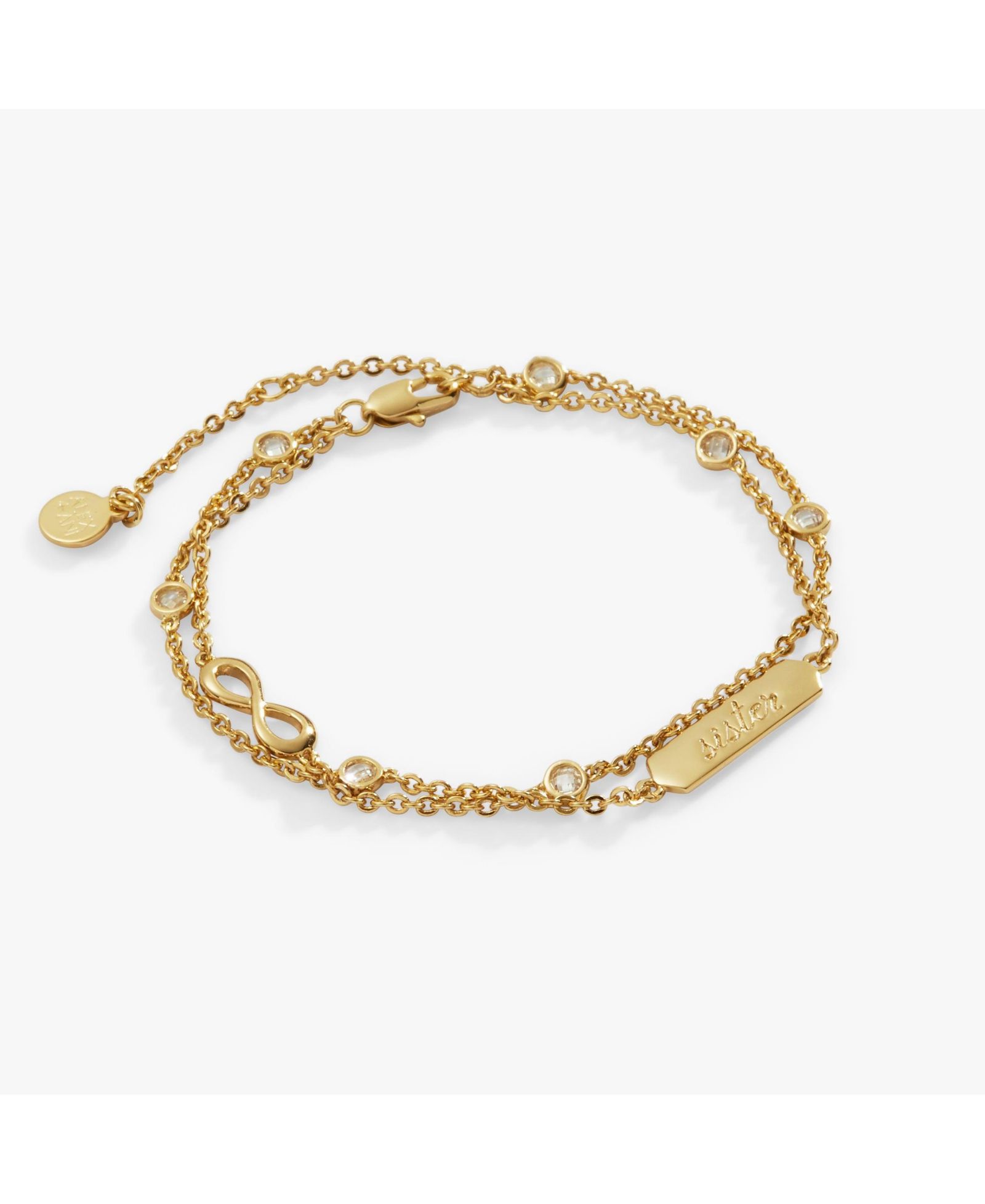 Браслет Alex and Ani Sister Infinity Chain Double Strand