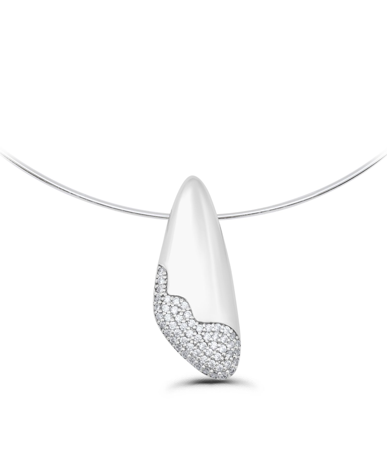 Christian Siriano New York 14k Gold-Plated Rounded Triangle Slide Hardwire Collar Necklace
