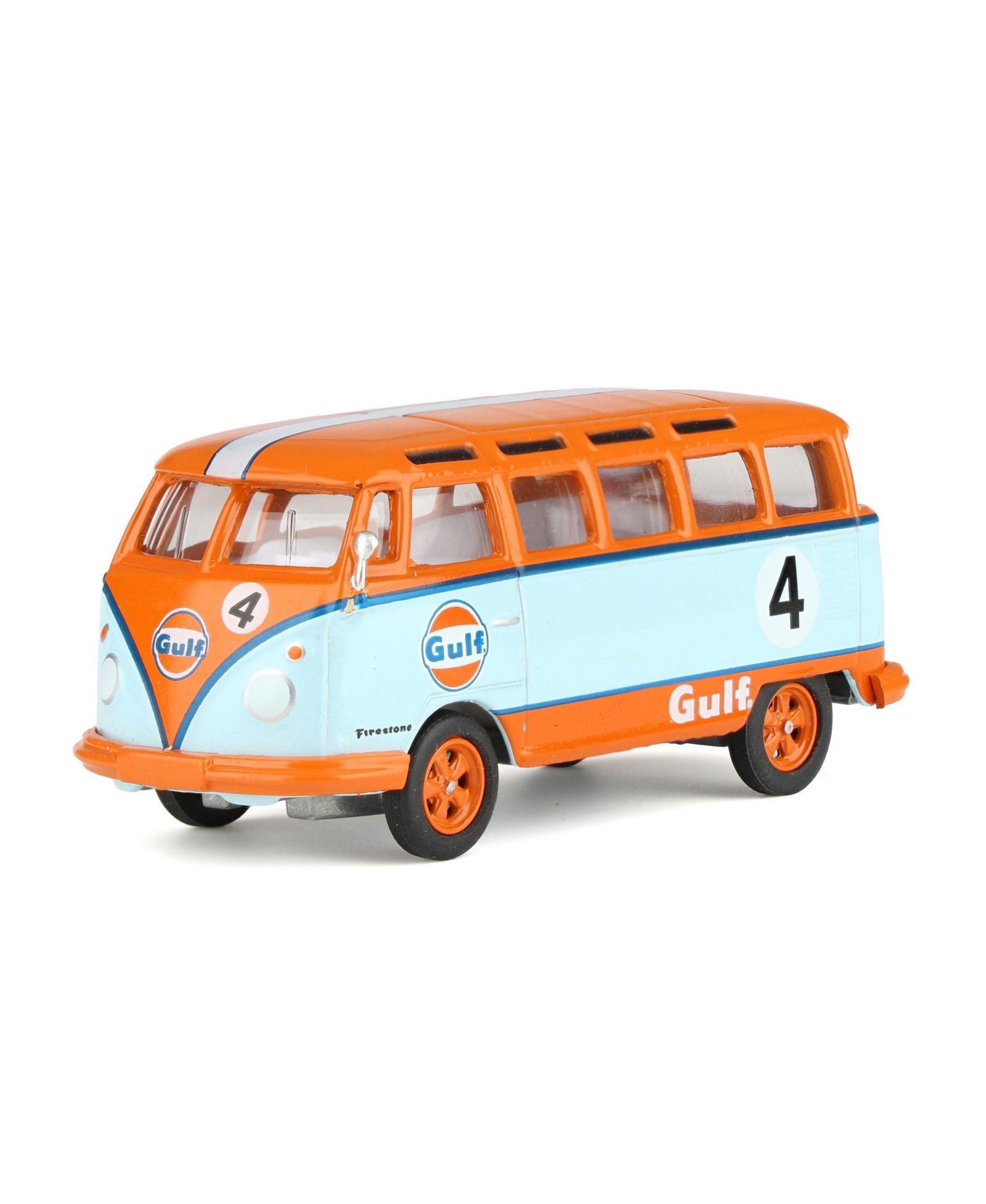 Модель 1/64 Greenlight 1964 Volkswagen Samba Bus, Gulf Oil Racing 4