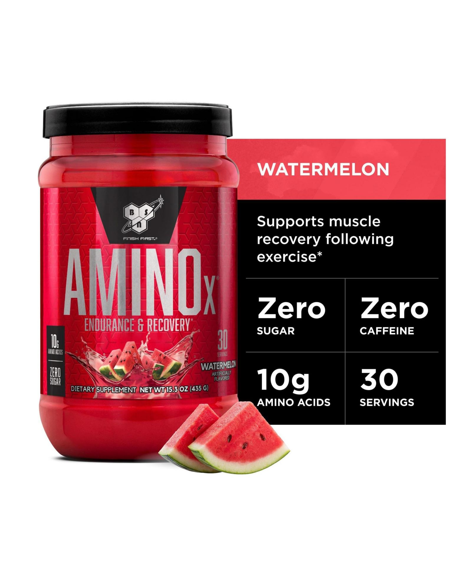 Порошок BSN Amino X Muscle Recovery and Endurance, Watermelon, 30 servings