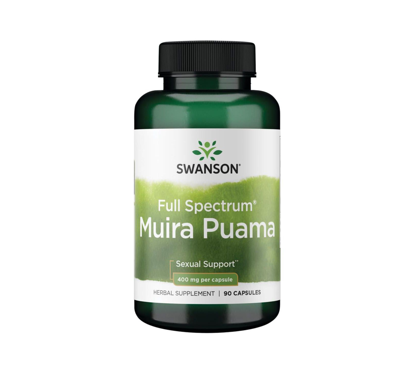Swanson Muira Puama Root Sexual Health Virility Boost Support Men's Women's Supplement 400 mg 90 Capsules