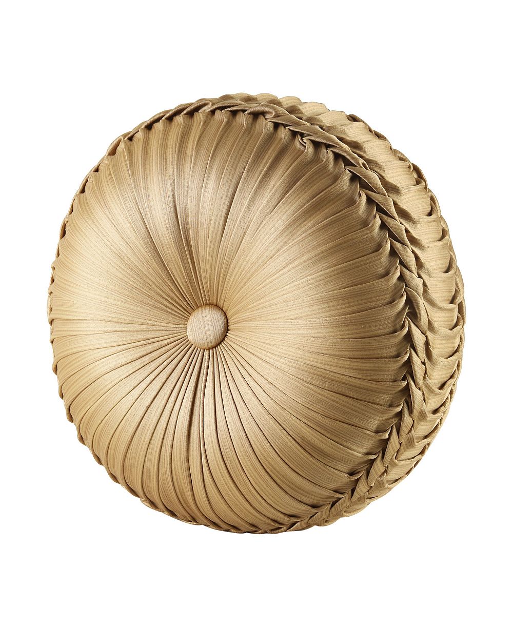 J Queen New York Napoleon Tufted Decorative Pillow, 15" Round