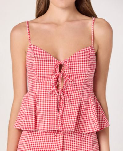 Женский топ ASTR the Label Women's Alma Sweetheart Neck Sleeveless Peplum