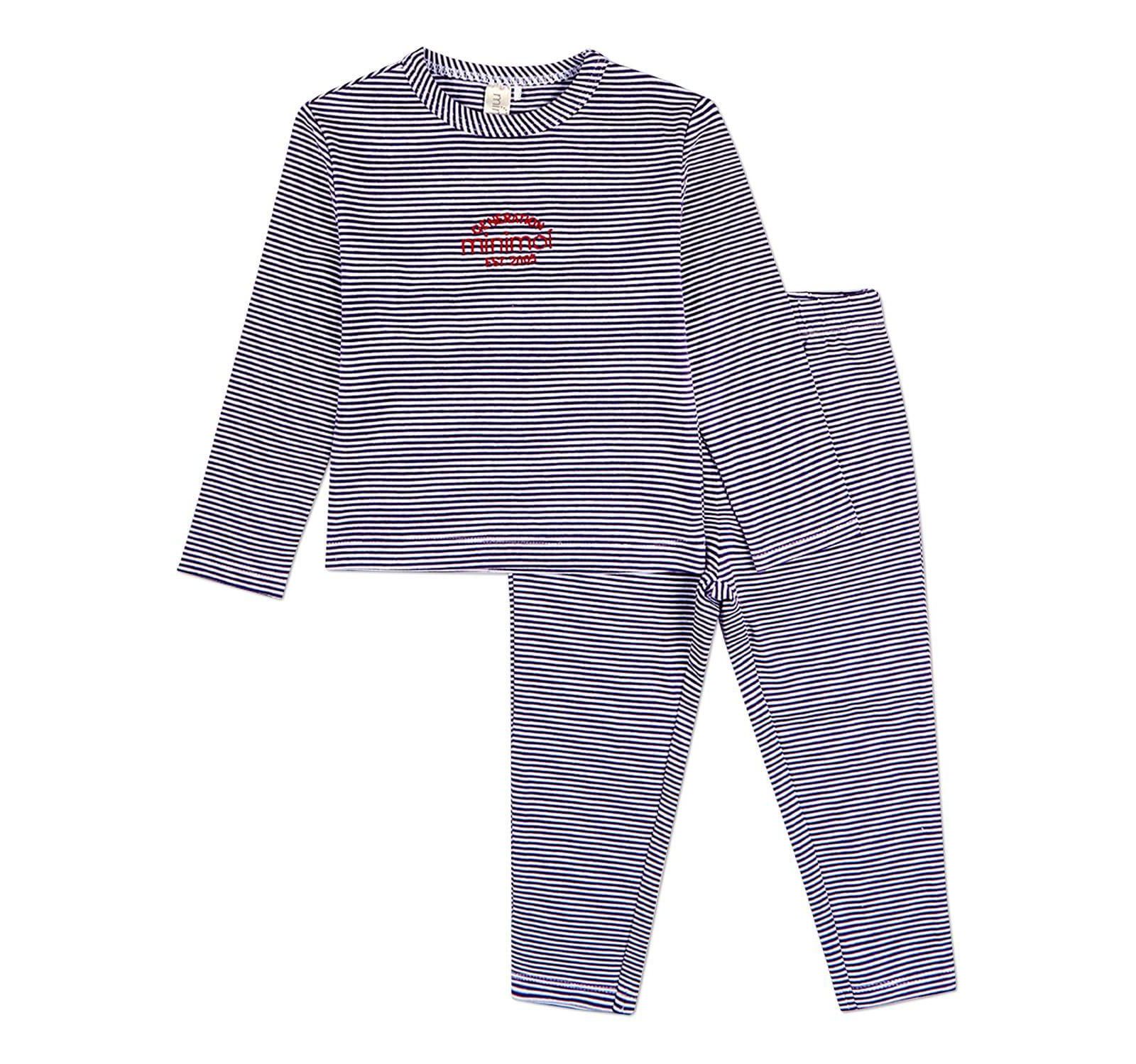 MeMoi Baby Girls 2 Piece "Generation MiniMoi" Mini-Stripe Cotton-Rich Lounge Set