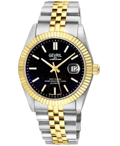 Часы Gevril Men's West Village Swiss Automatic Two toned SS IPYG