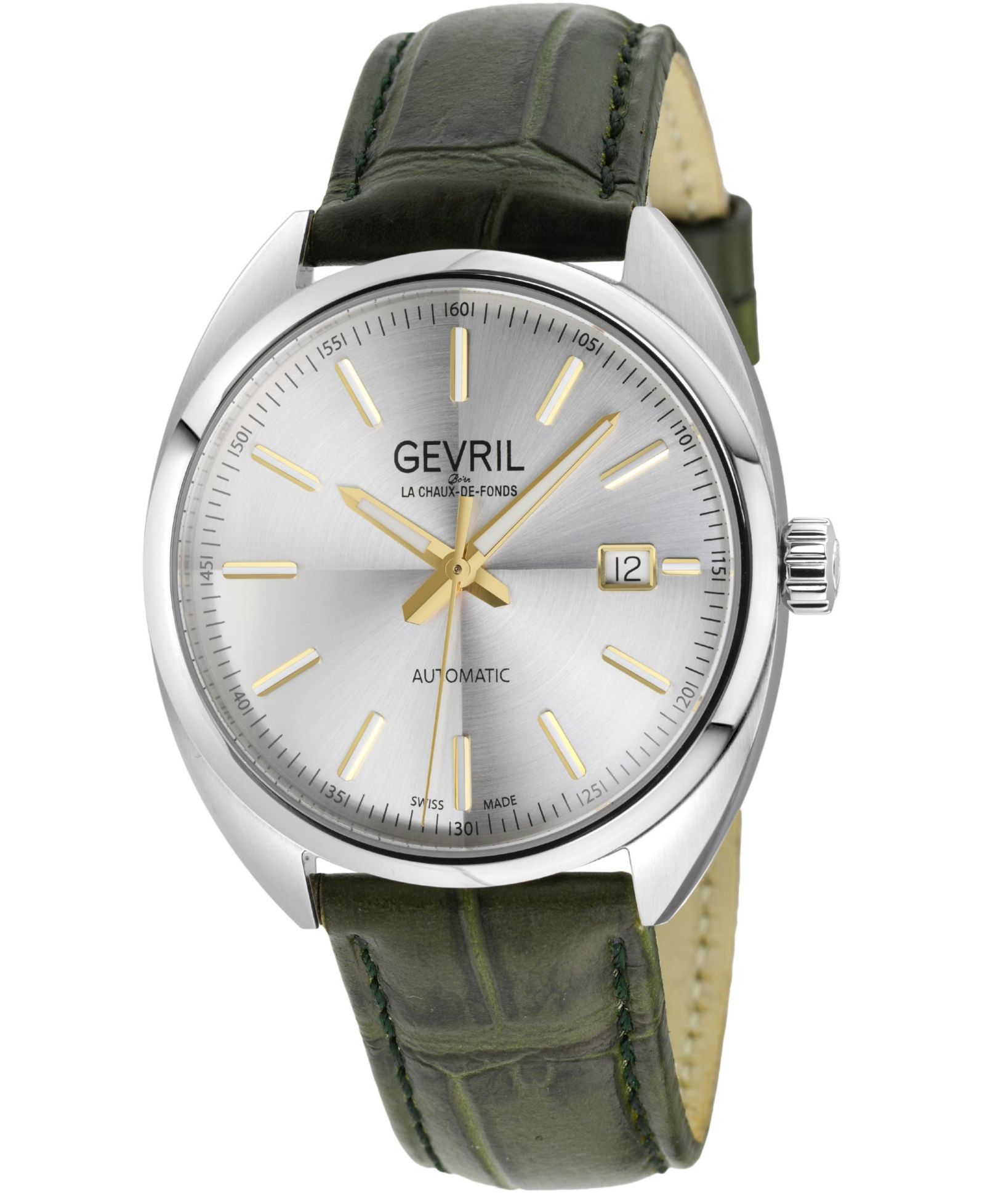 Мужские часы Gevril Five Points Swiss Automatic Leather Strap