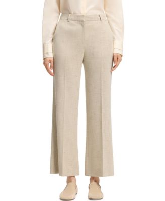 BOSS by Hugo Boss женские брюки с расклешенным кроем и укороченной длиной из ткани сурл-ткань