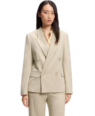 Женский пиджак BOSS by Hugo Boss Jaleto9 двубортный с текстурой