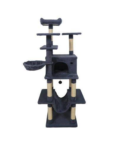 COZITO Cat Tree 63 inch Tall for Indoor Cats Multi-Level Tower