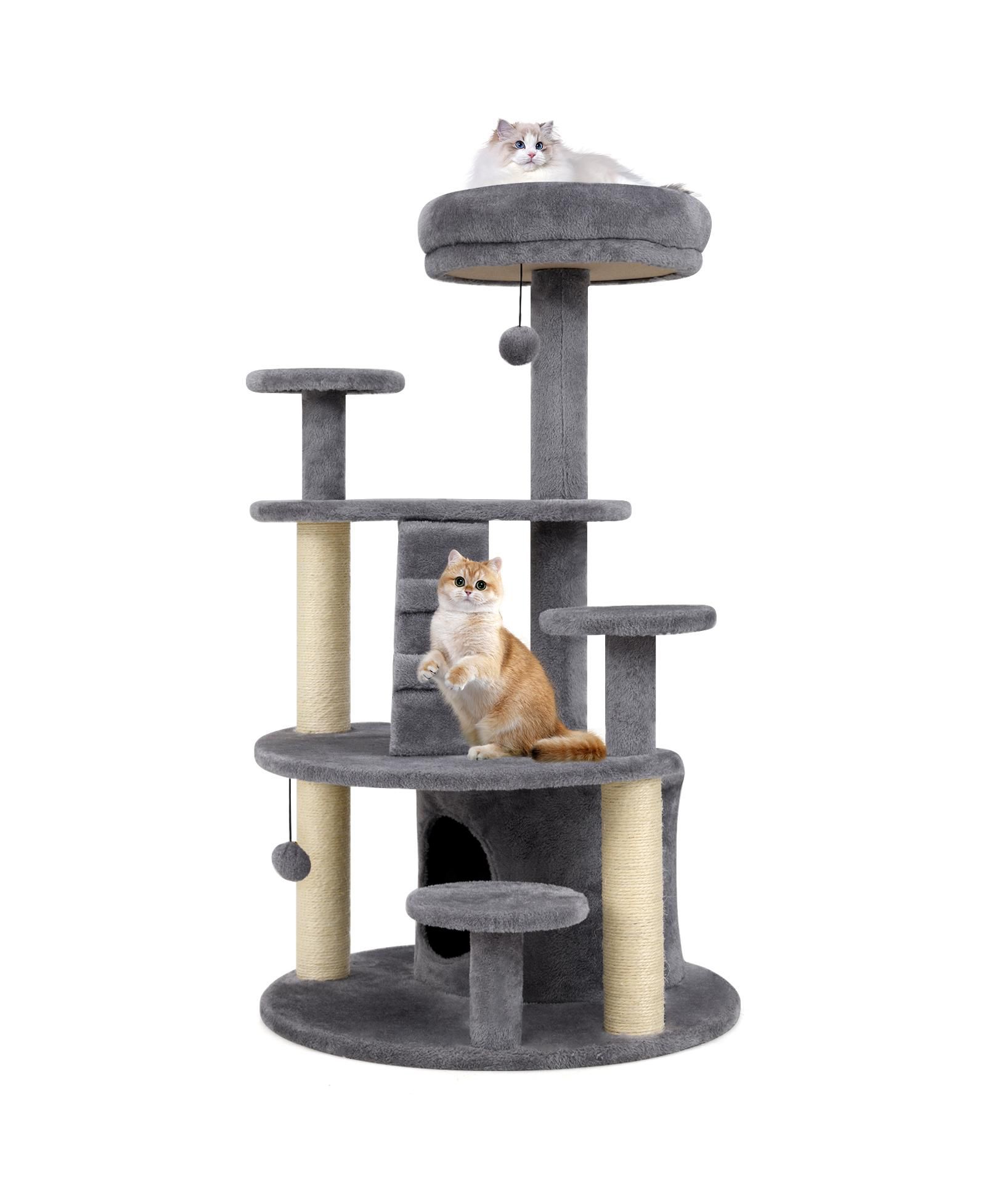 COZITO Cat Tower 40 inch Multi-Level with Condo and Climbing Ladder