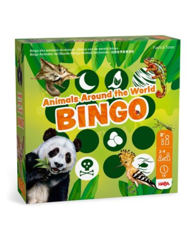 Haba Animals of the World Bingo 64-Piece Board Game, Ages 8+