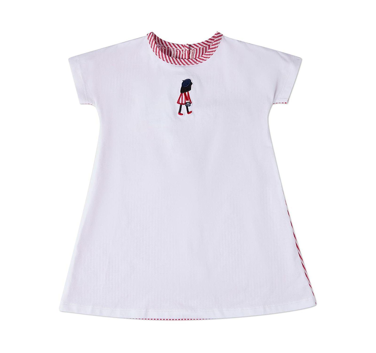 MeMoi Little Girls Striped Solid The 2-8 Favorite Purse Cotton-Rich A-Line Dress