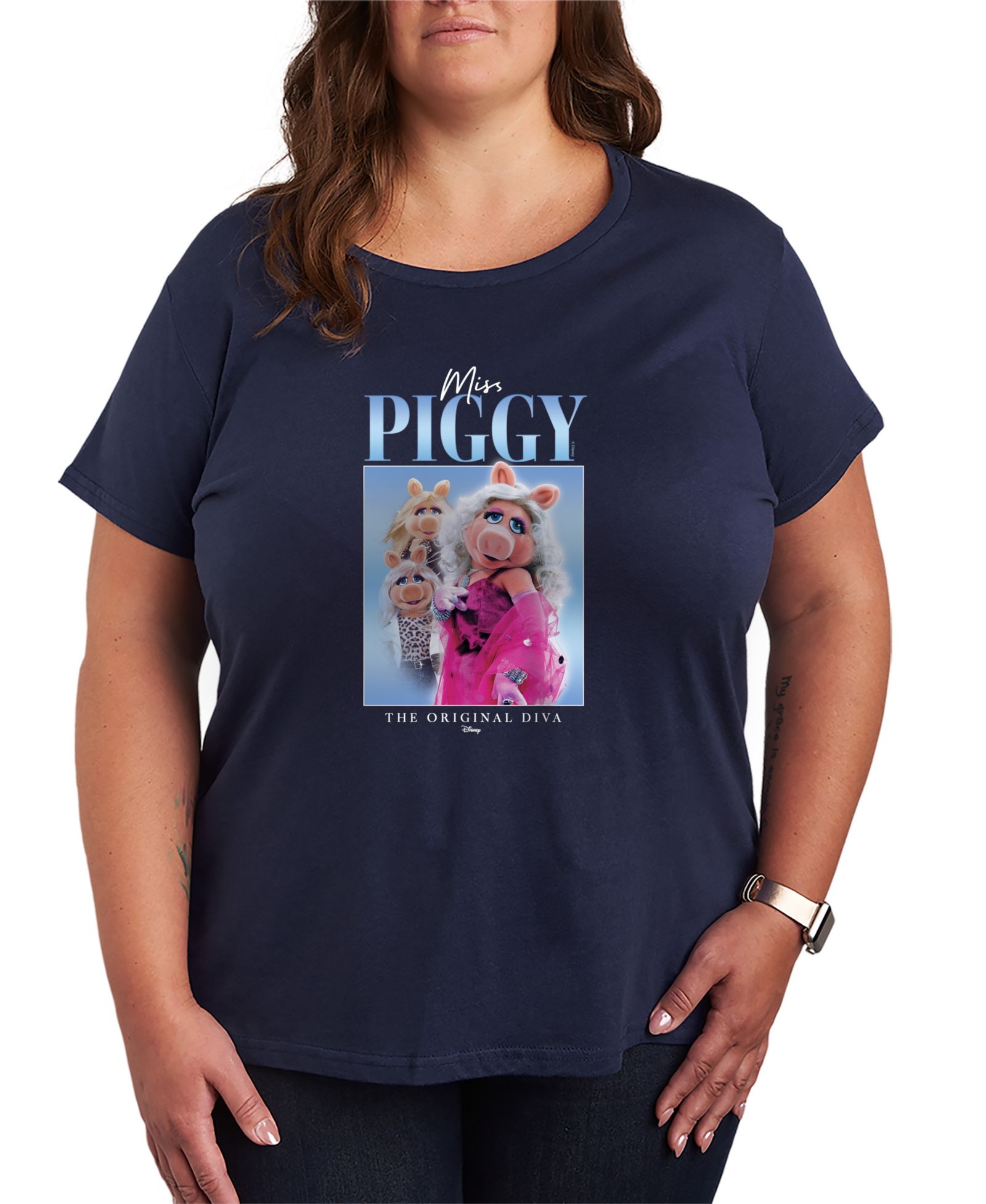 Графическая футболка Hybrid Apparel Plus Size The Muppets Miss Piggy Original Diva с коротким рукавом