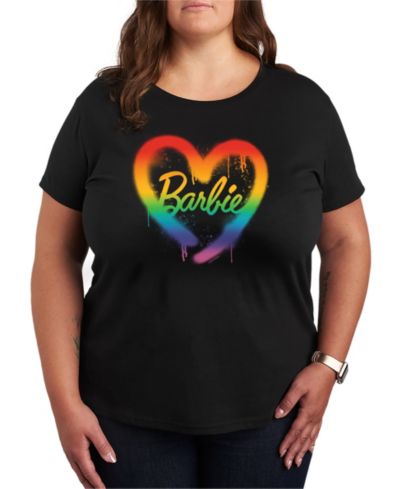 Футболка Hybrid Apparel Plus Size Barbie Rainbow Heart с коротким рукавом