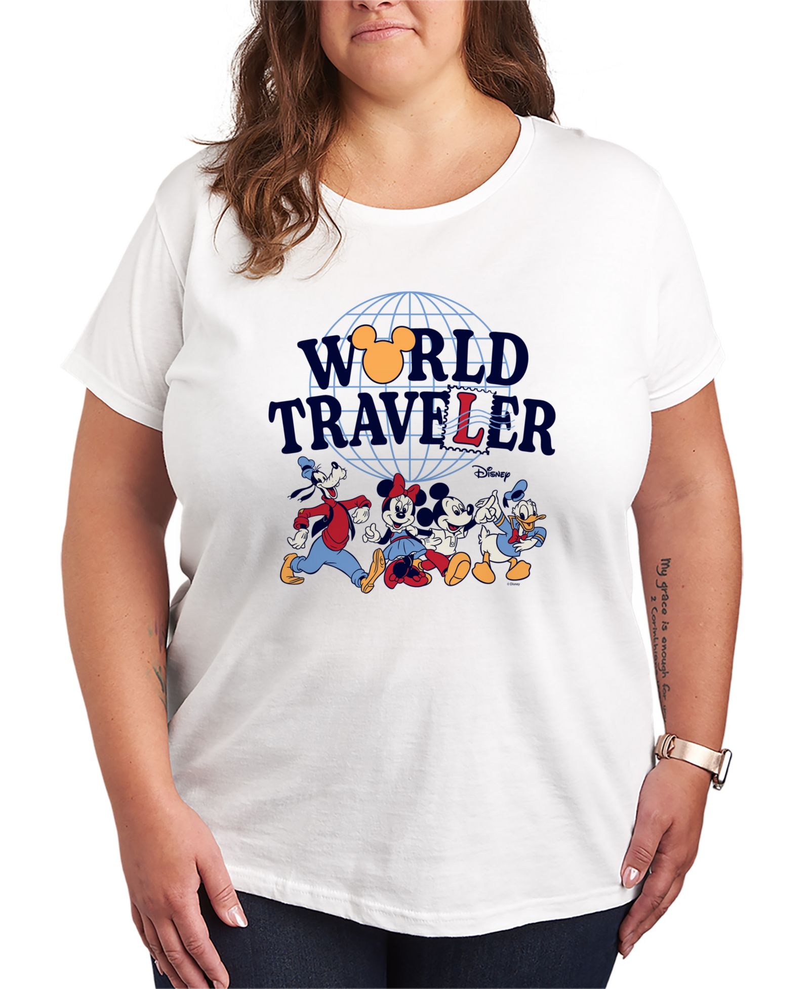 Hybrid Apparel Plus Size Disney World Traveler Short-Sleeve Graphic T-Shirt