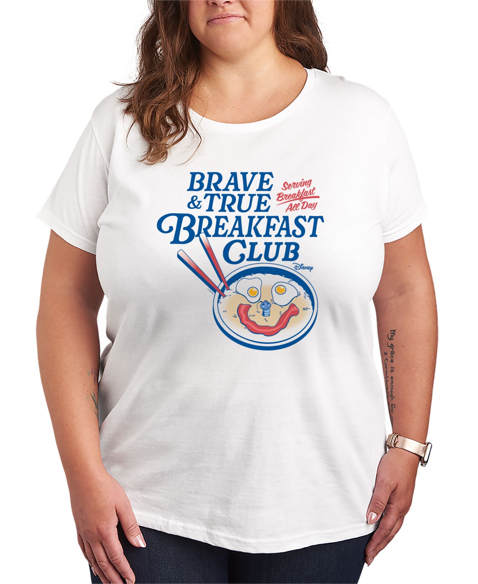 Мужская футболка Hybrid Apparel Plus Size Disney Princess Brave and True Breakfast Club Graphic