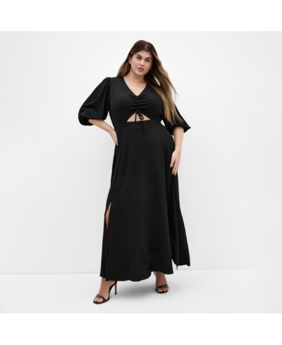 CITY CHIC Women's Jolene V Neck Maxi Dress