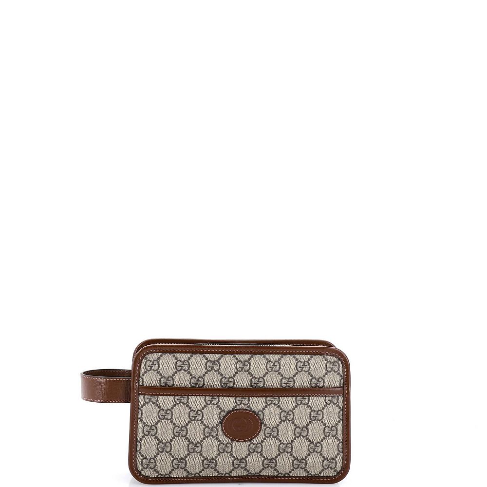 Pre-Owned Gucci мини-сумка на плечо с патчем Interlocking G, ткань GG coated canvas