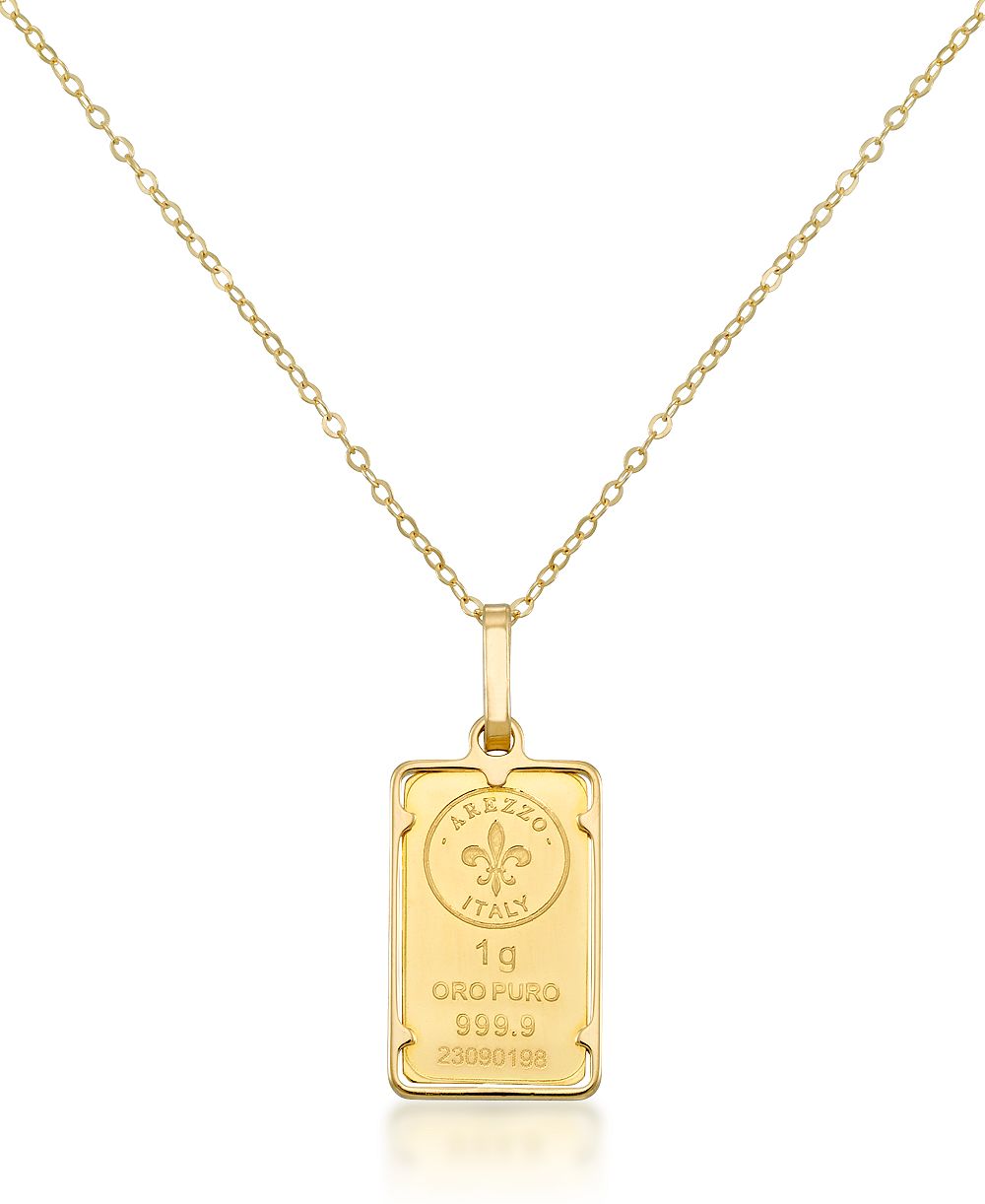 Macy's Cable Chain Pendant in 14k Yellow Gold