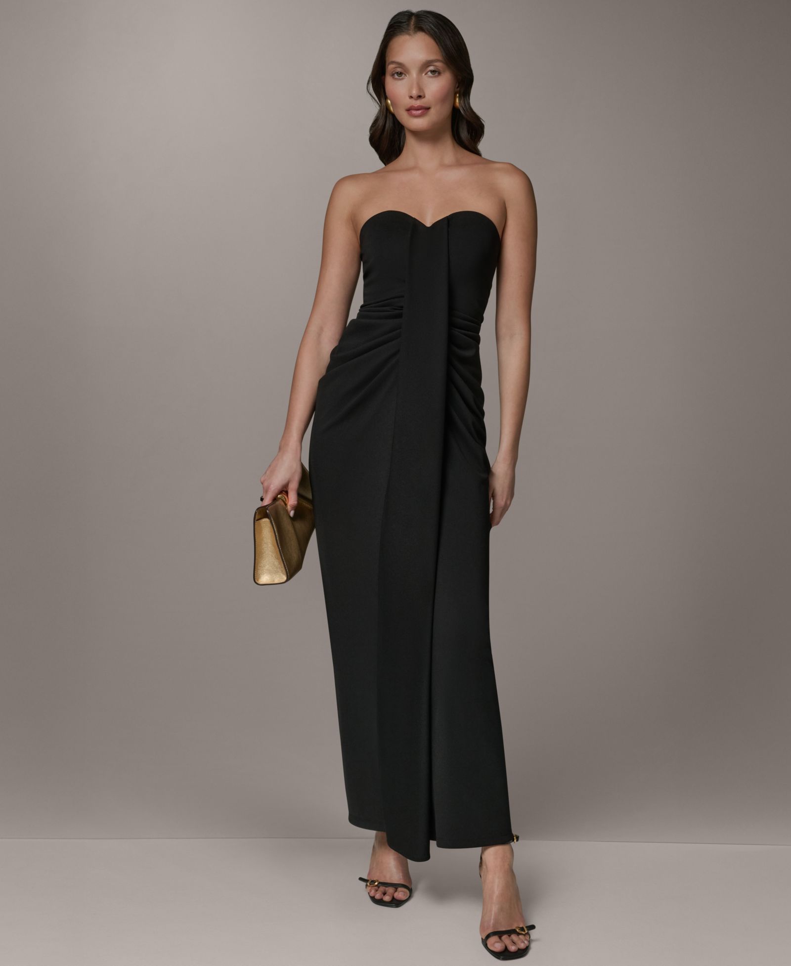Женское платье-макси Donna Karan New York Sweetheart Body-Con с структурированным лифом