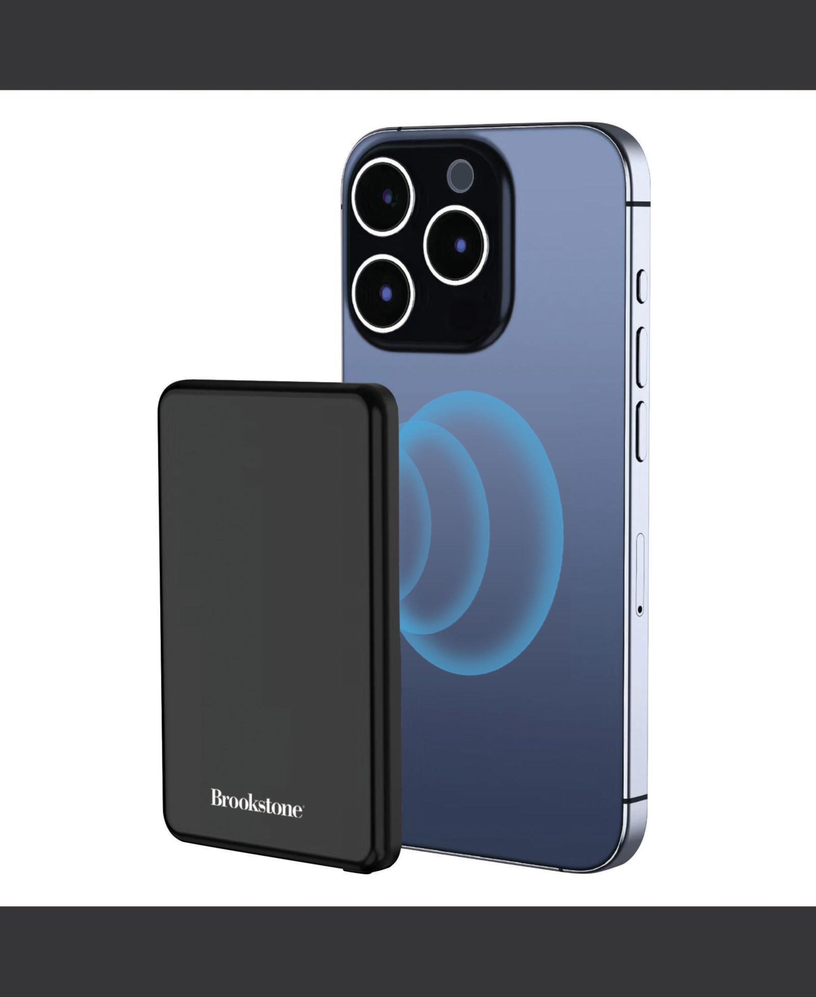 Беспроводной повербанк Brookstone 5,000mAh MagSafe, совместим с iPhone MagSafe и устройствами Qi