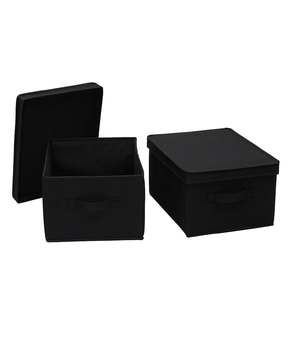 Household Essentials набор тканевых контейнеров для хранения 2 шт, Black