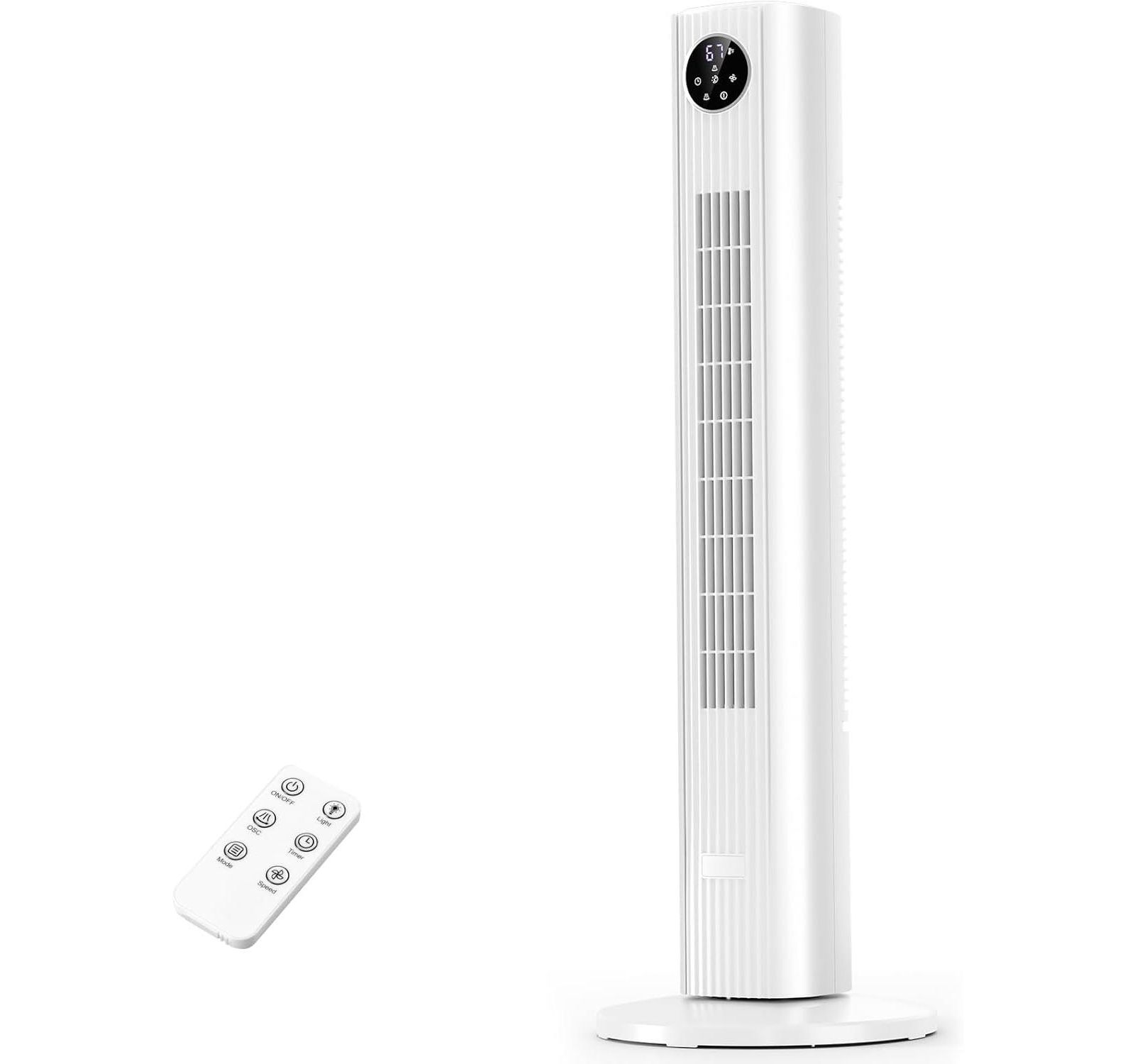 Вентилятор-башня Cowsar 36", 85degree(s) Oscillating, Quiet, 3 Speeds, 4 Modes, Remote