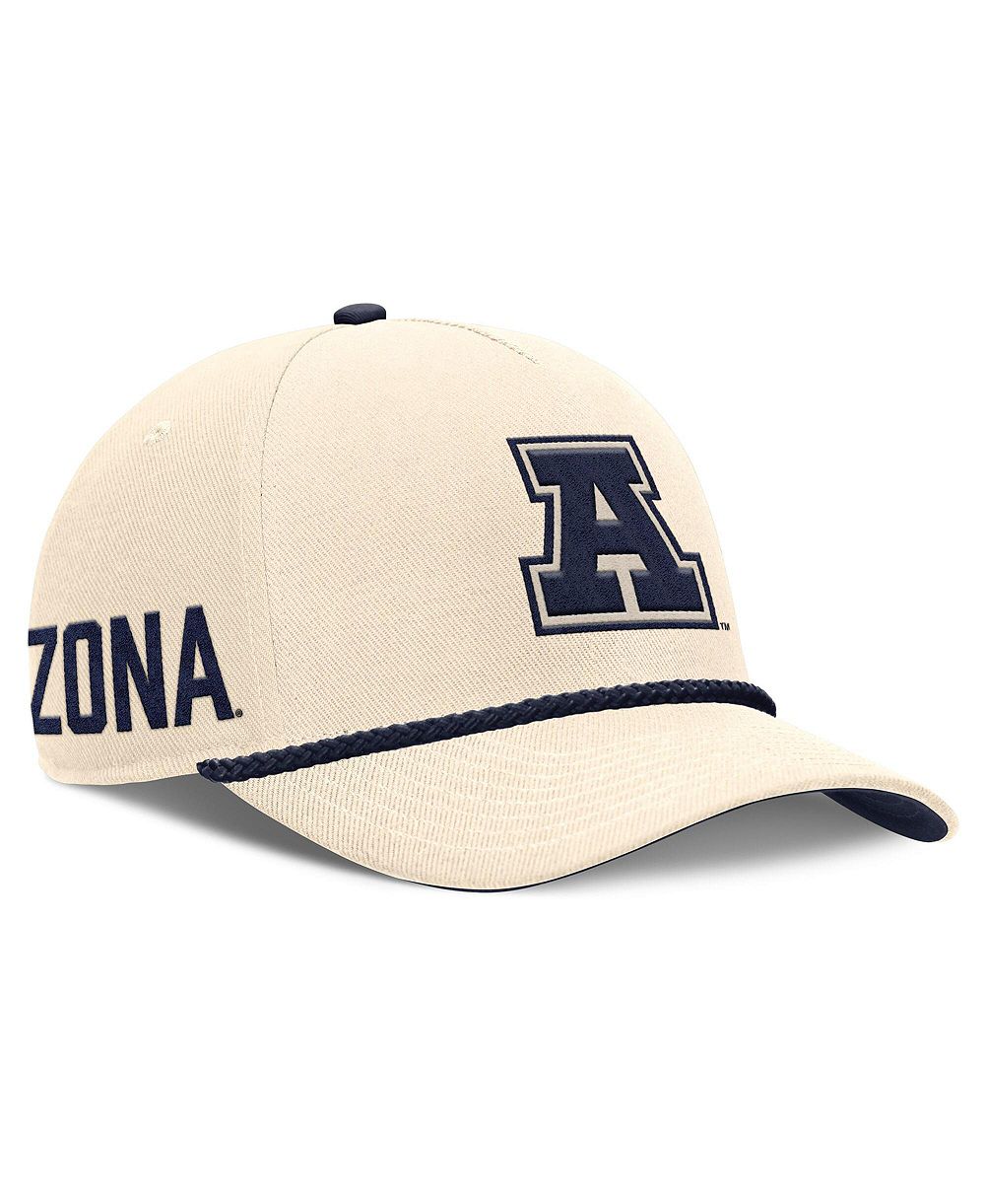 Мужская и женская кепка Nike Natural Arizona Wildcats Legacy Vintage Rope Rise Adjustable