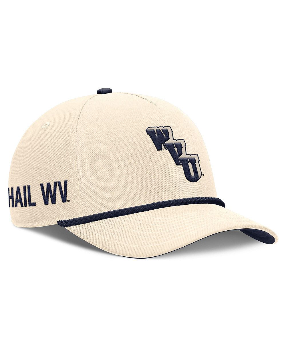Nike Мужская и женская кепка с регулируемым ремешком Nike Natural West Virginia Mountaineers Legacy Vintage Rope Rise