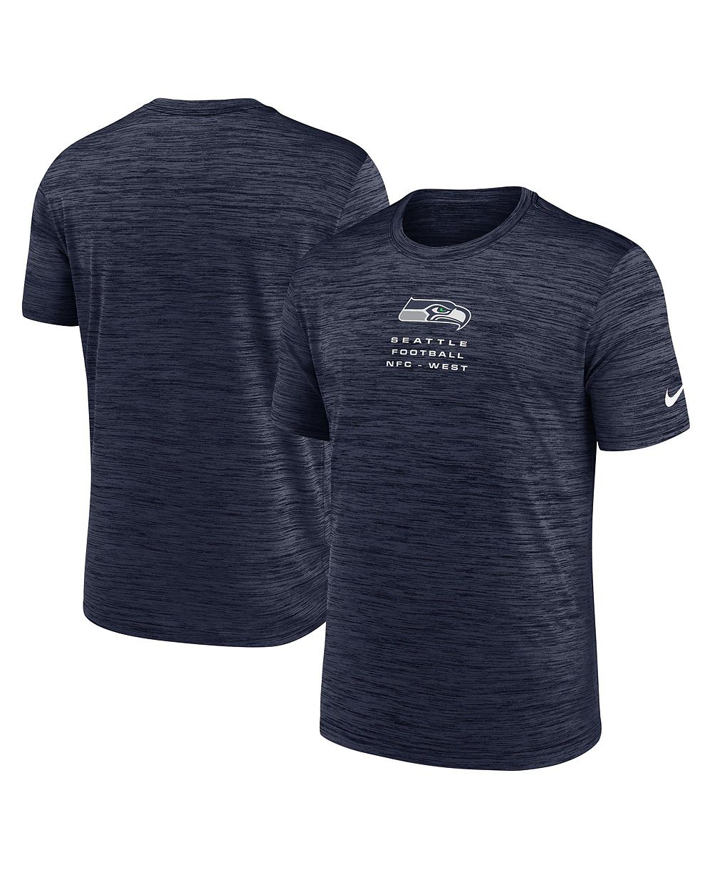 Nike Men's College Navy Seattle Seahawks Velocity Ball Carrier Dri-FIT T-Shirt