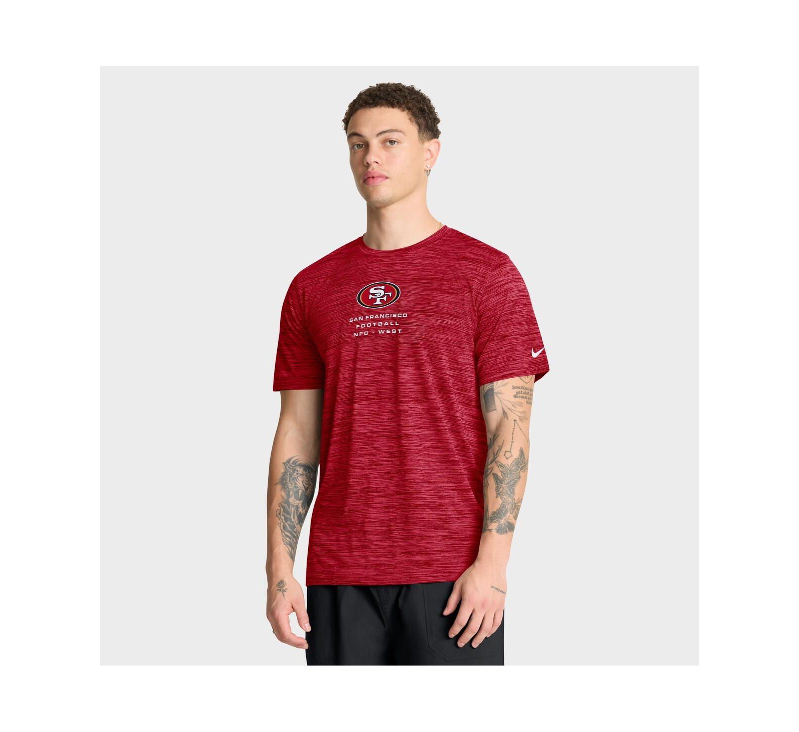 Nike Men's Scarlet San Francisco 49ers Velocity Ball Carrier Dri-FIT T-Shirt