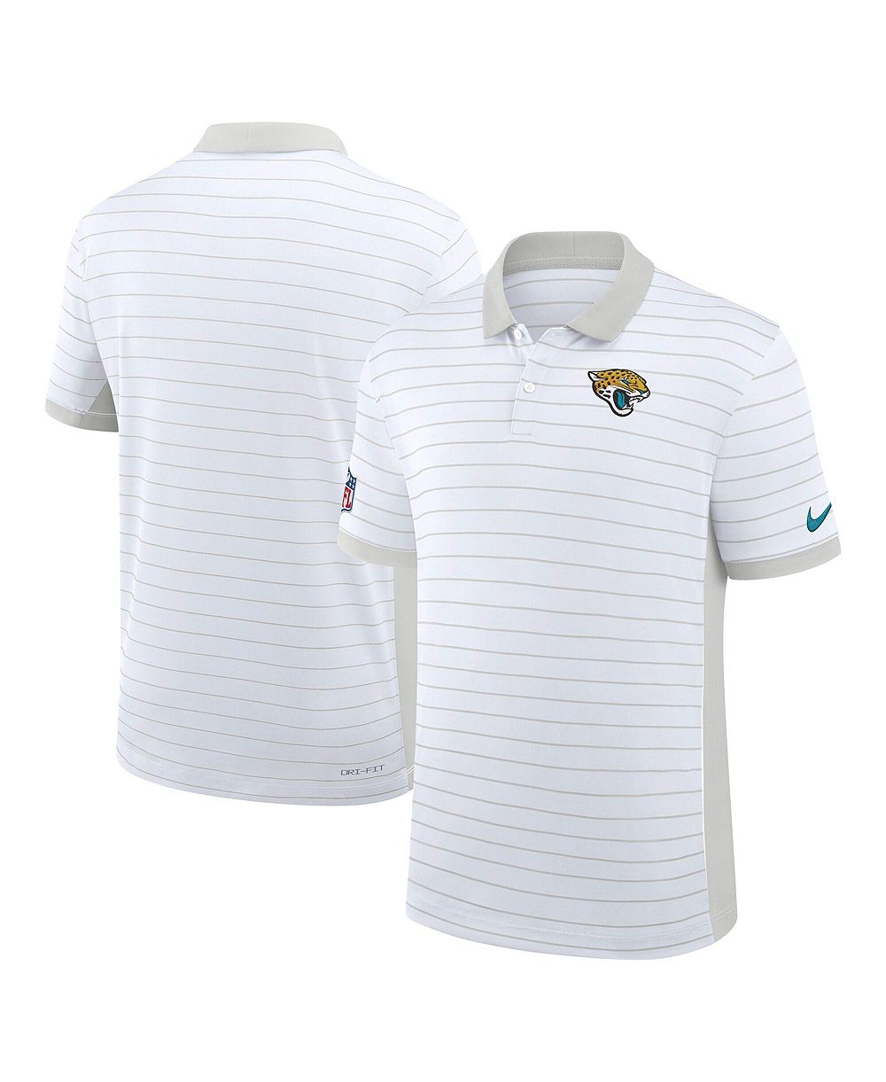 Nike Men's White Jacksonville Jaguars Sideline Victory Stripe Dri-FIT Polo Shirt