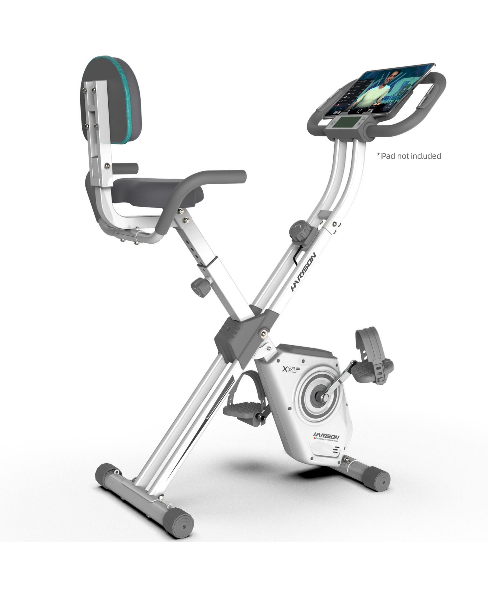 HARISON Folding Exercise Bike, 350 lbs Capacity, 5-in-1 Magnetic with Bluetooth